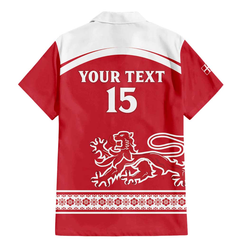 Custom Denmark Hockey Family Matching Mermaid Dress and Hawaiian Shirt Come On Danish Lions
