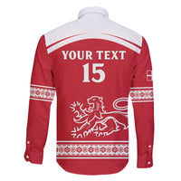 Custom Denmark Hockey Family Matching Mermaid Dress and Hawaiian Shirt Come On Danish Lions