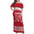 Custom Denmark Hockey Family Matching Off Shoulder Maxi Dress and Hawaiian Shirt Come On Danish Lions