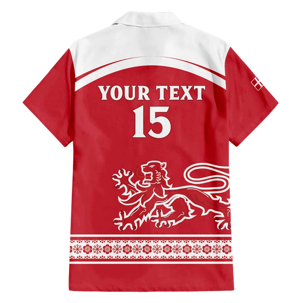 Custom Denmark Hockey Family Matching Puletasi and Hawaiian Shirt Come On Danish Lions