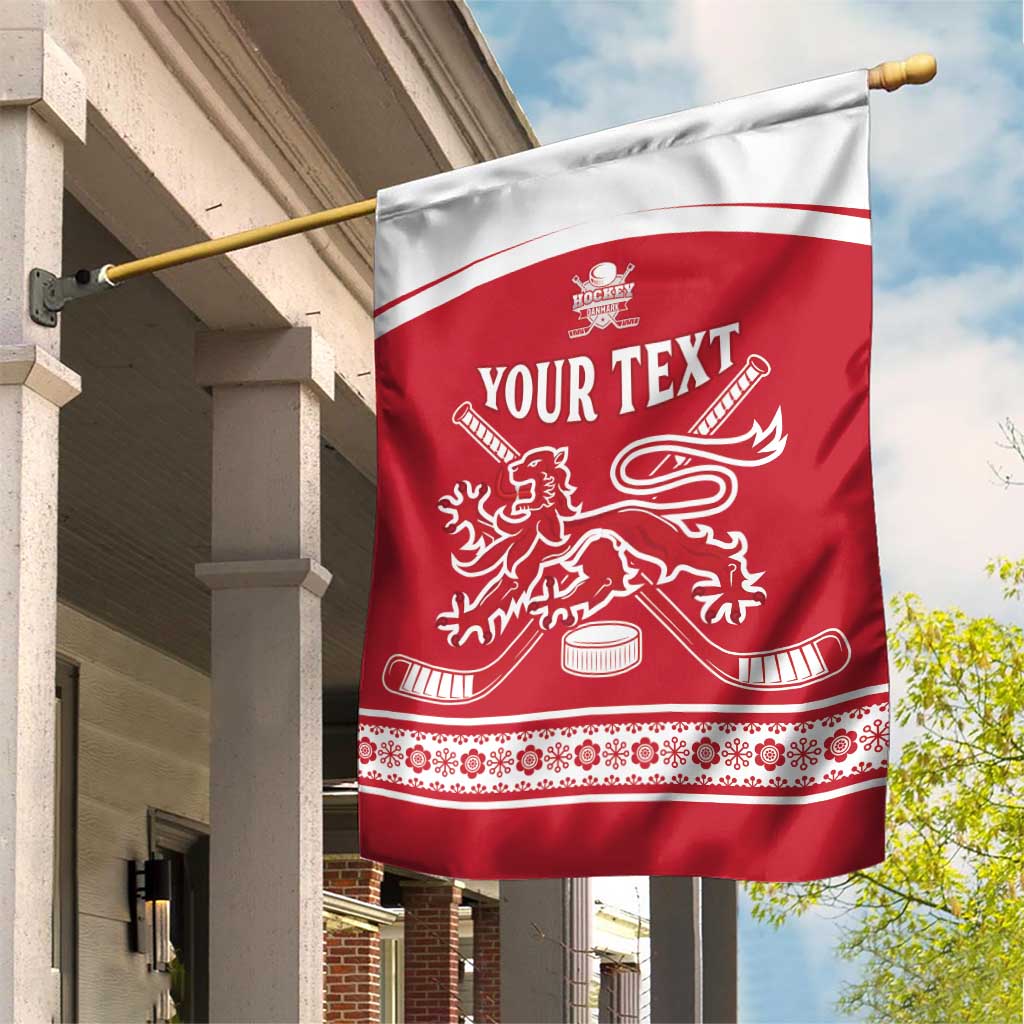 Custom Denmark Hockey Garden Flag Come On Danish Lions