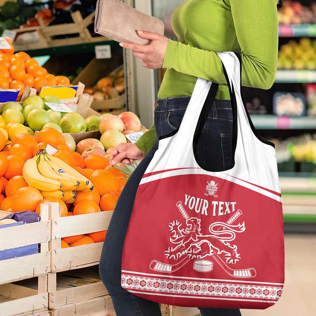 Custom Denmark Hockey Grocery Bag Come On Danish Lions