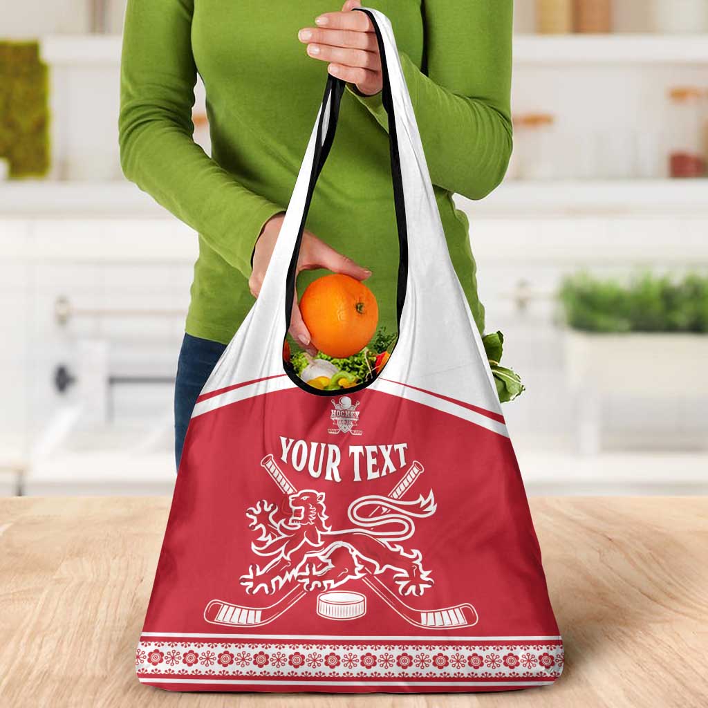 Custom Denmark Hockey Grocery Bag Come On Danish Lions