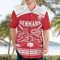 Custom Denmark Hockey Hawaiian Shirt Come On Danish Lions