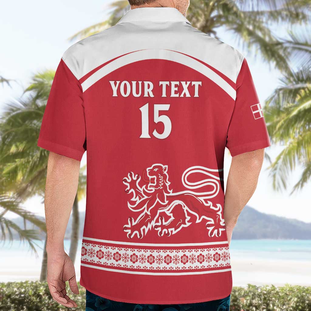 Custom Denmark Hockey Hawaiian Shirt Come On Danish Lions
