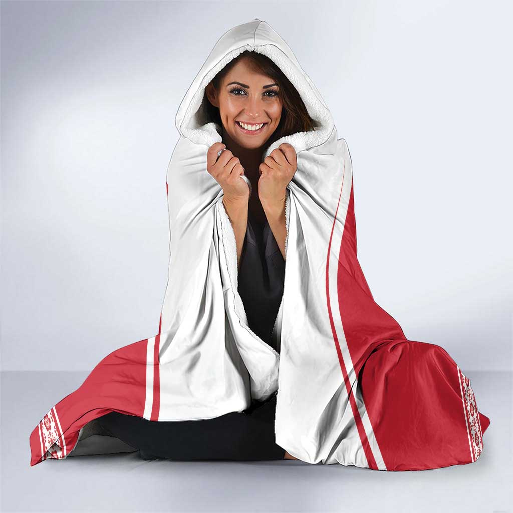 Custom Denmark Hockey Hooded Blanket Come On Danish Lions