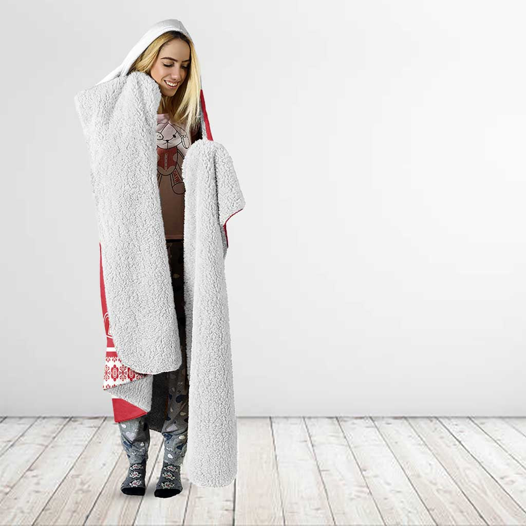 Custom Denmark Hockey Hooded Blanket Come On Danish Lions