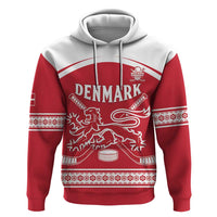 Custom Denmark Hockey Hoodie Come On Danish Lions
