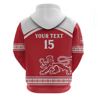 Custom Denmark Hockey Hoodie Come On Danish Lions