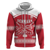 Custom Denmark Hockey Hoodie Come On Danish Lions