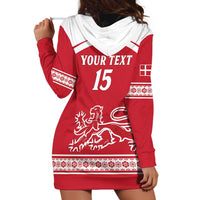 Custom Denmark Hockey Hoodie Dress Come On Danish Lions