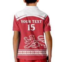 Custom Denmark Hockey Kid Polo Shirt Come On Danish Lions