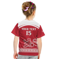 Custom Denmark Hockey Kid T Shirt Come On Danish Lions