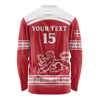 Custom Denmark Hockey Long Sleeve Shirt Come On Danish Lions