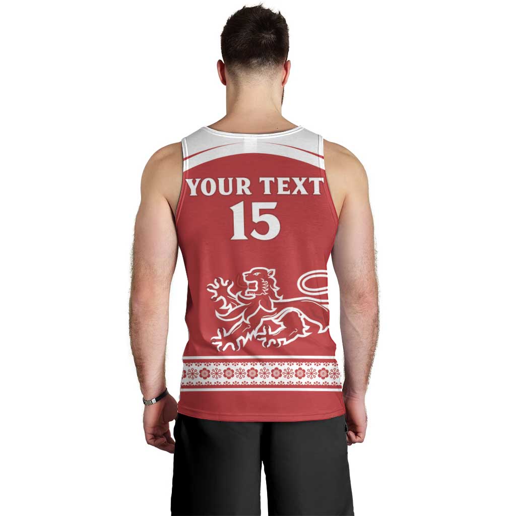 Custom Denmark Hockey Men Tank Top Come On Danish Lions