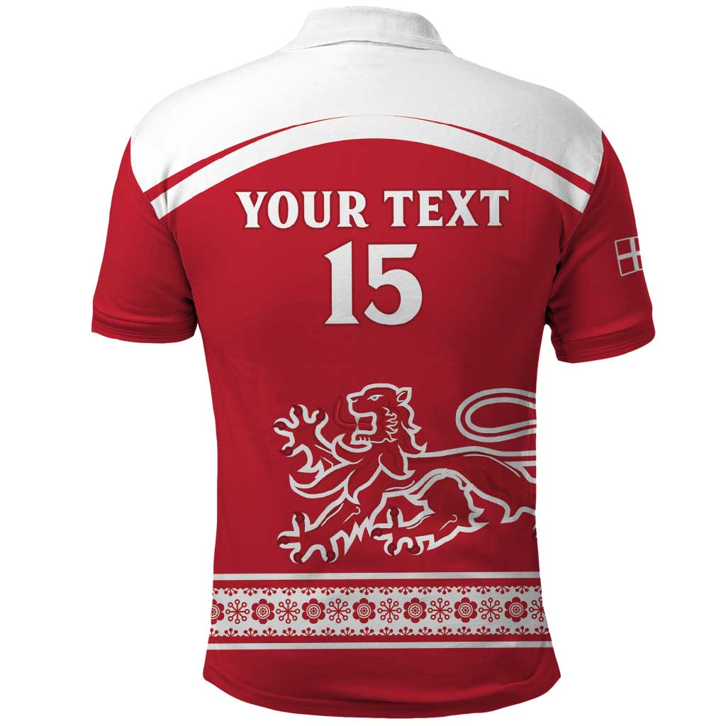 Custom Denmark Hockey Polo Shirt Come On Danish Lions