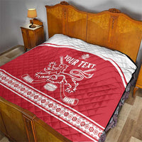 Custom Denmark Hockey Quilt Come On Danish Lions