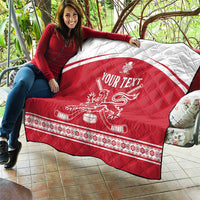 Custom Denmark Hockey Quilt Come On Danish Lions