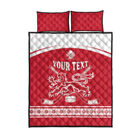 Custom Denmark Hockey Quilt Bed Set Come On Danish Lions