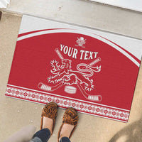 Custom Denmark Hockey Rubber Doormat Come On Danish Lions