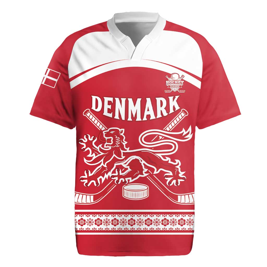 Custom Denmark Hockey Rugby Jersey Come On Danish Lions