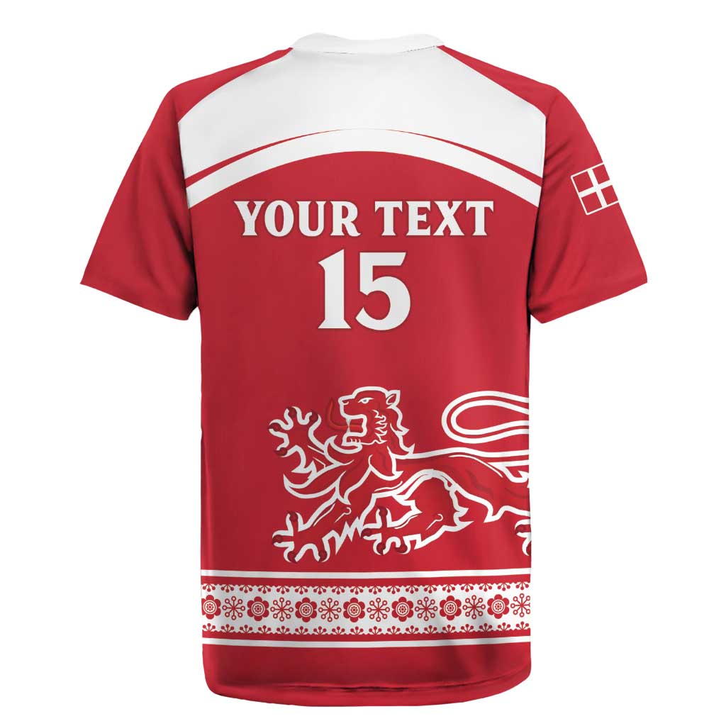 Custom Denmark Hockey Rugby Jersey Come On Danish Lions