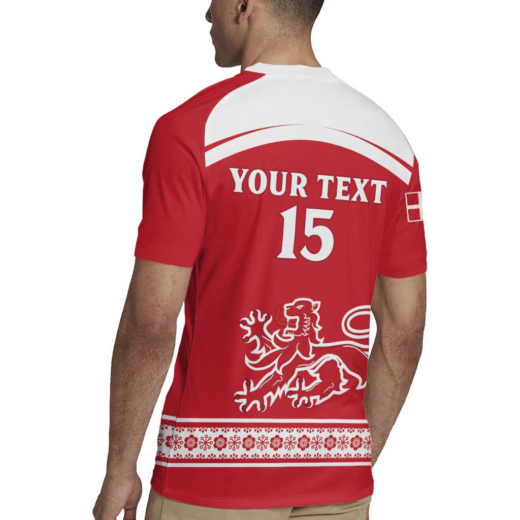 Custom Denmark Hockey Rugby Jersey Come On Danish Lions