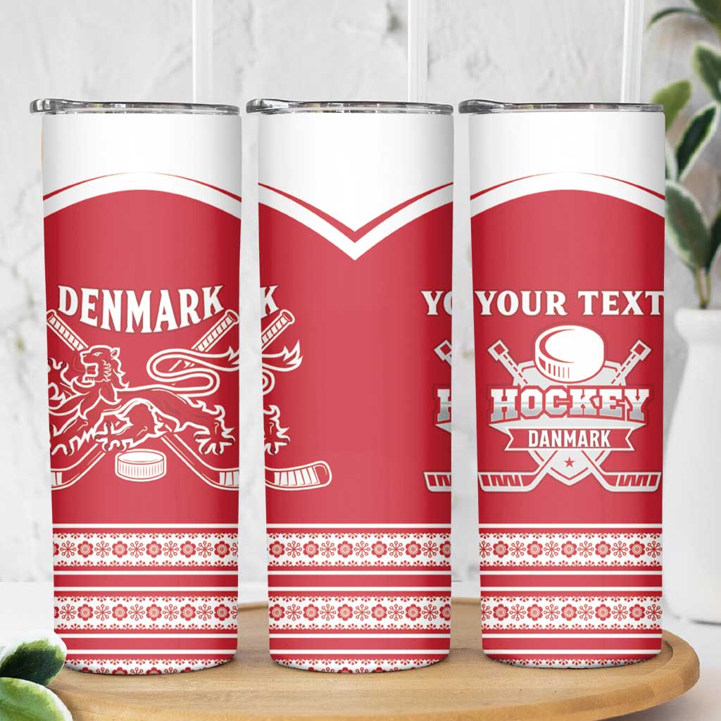 Custom Denmark Hockey Skinny Tumbler Come On Danish Lions