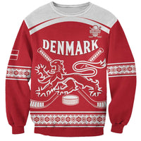 Custom Denmark Hockey Sweatshirt Come On Danish Lions
