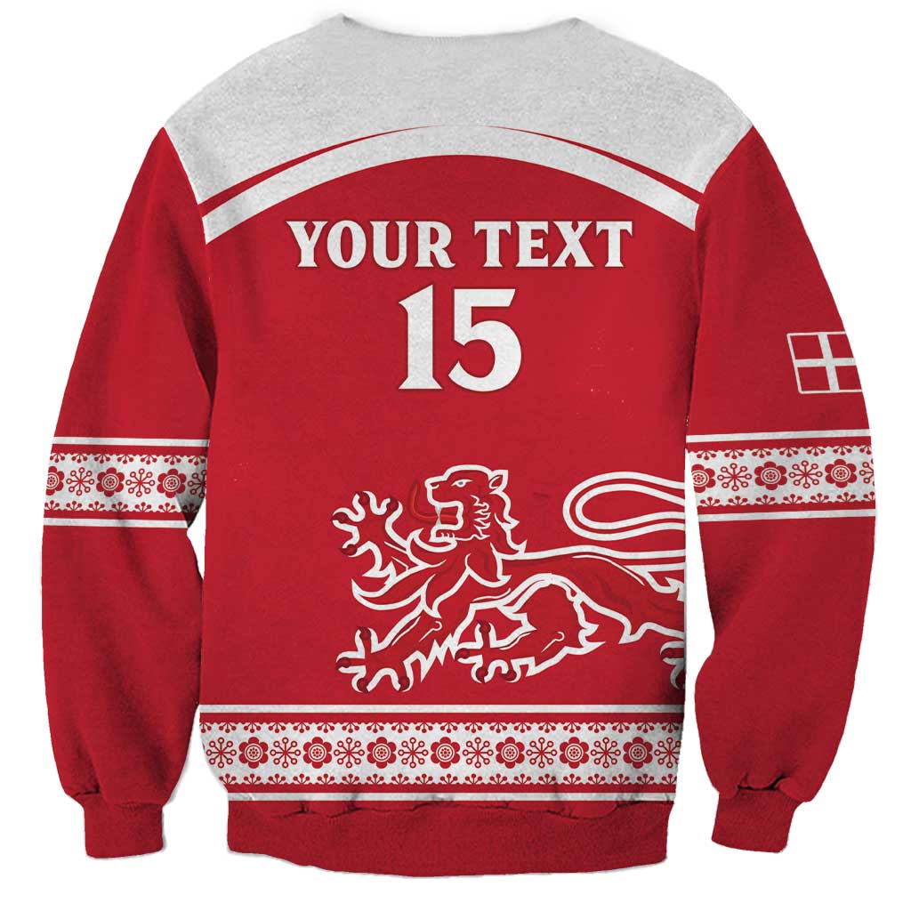 Custom Denmark Hockey Sweatshirt Come On Danish Lions