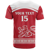 Custom Denmark Hockey T Shirt Come On Danish Lions