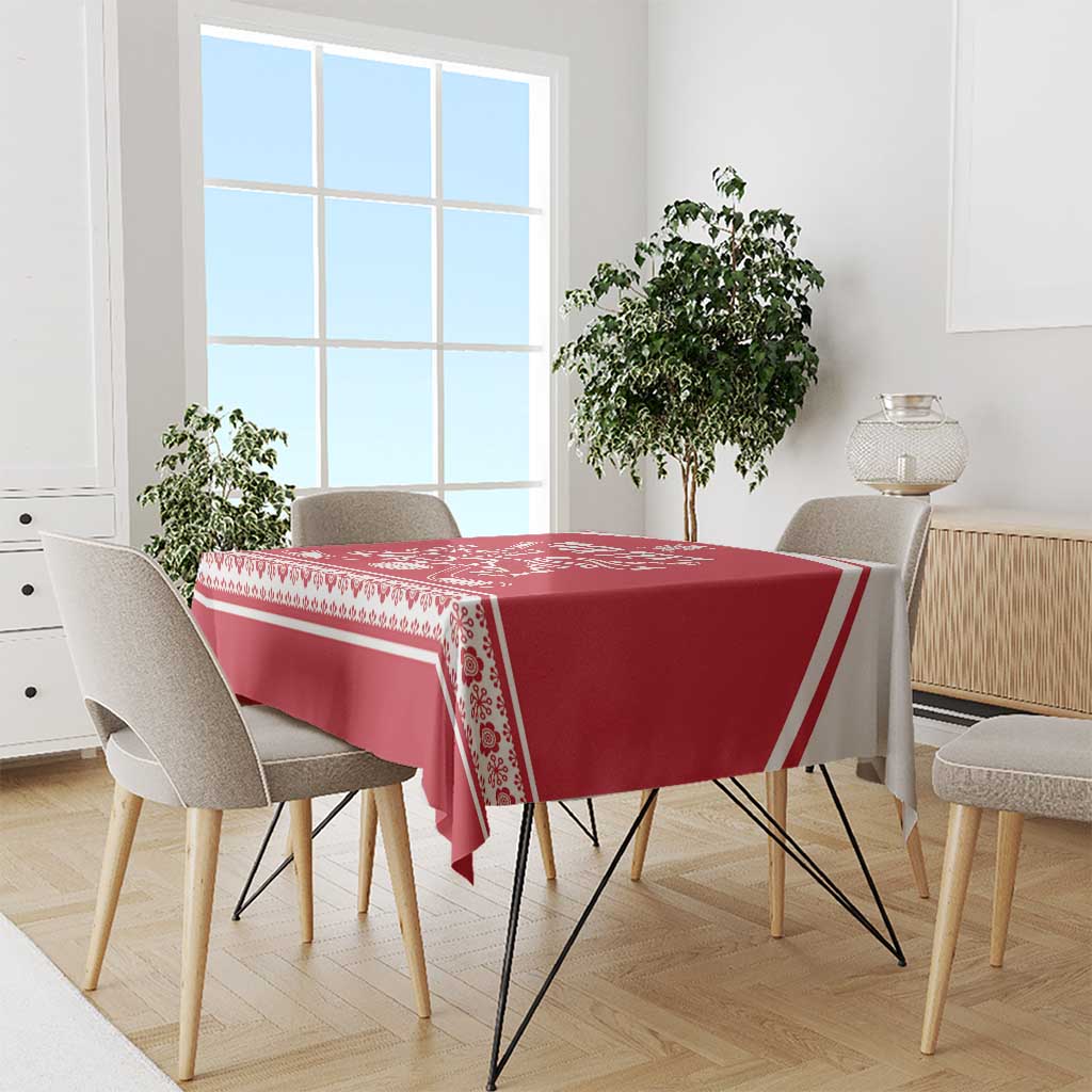 Custom Denmark Hockey Tablecloth Come On Danish Lions