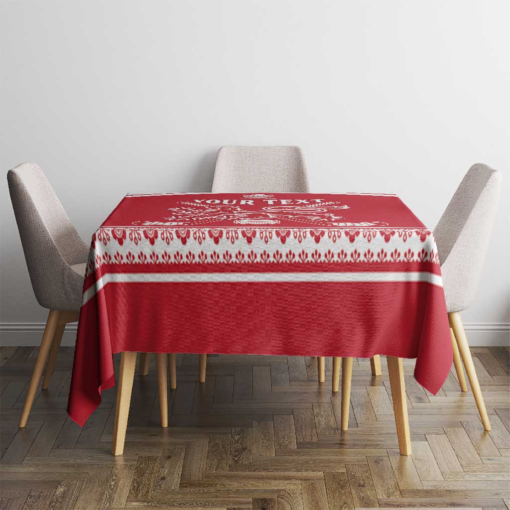 Custom Denmark Hockey Tablecloth Come On Danish Lions