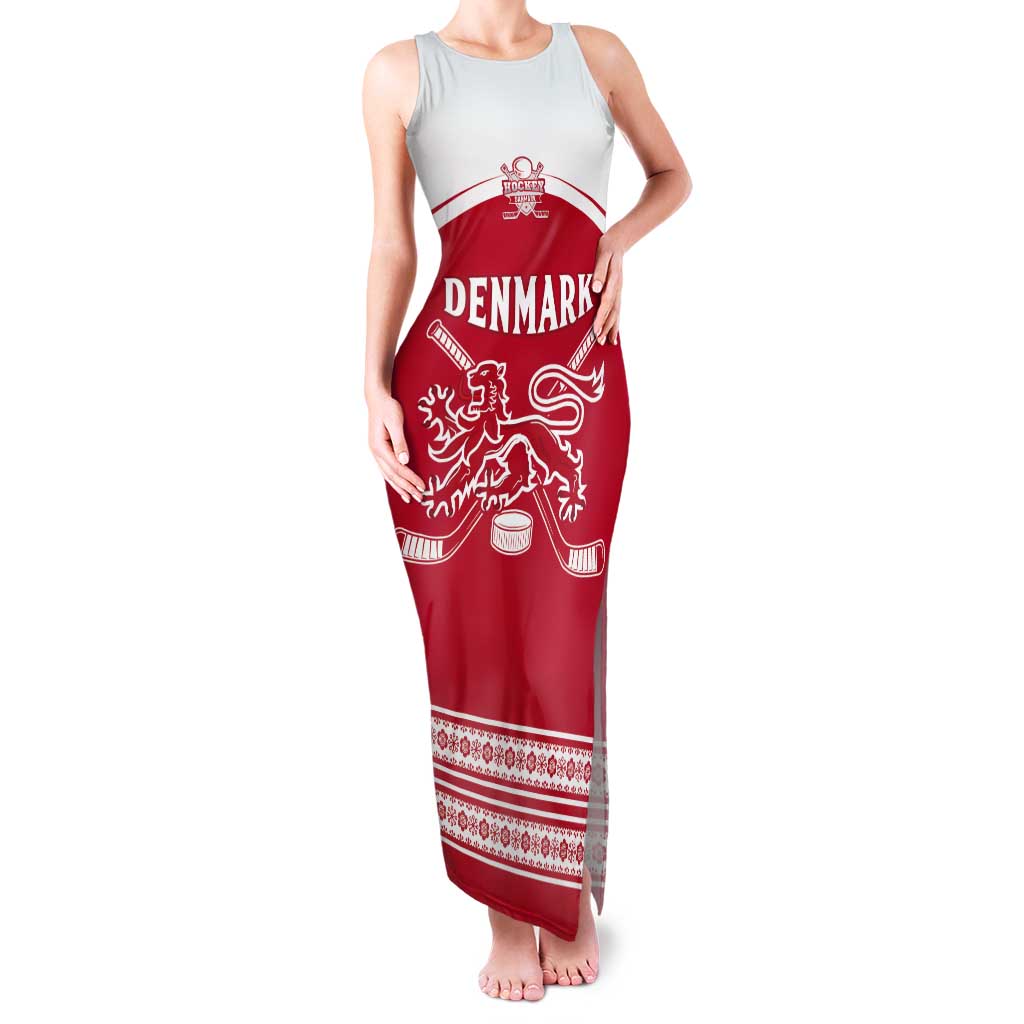 Custom Denmark Hockey Tank Maxi Dress Come On Danish Lions
