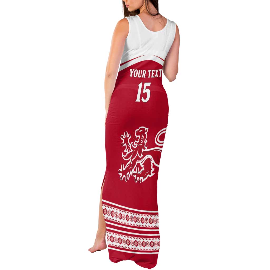 Custom Denmark Hockey Tank Maxi Dress Come On Danish Lions