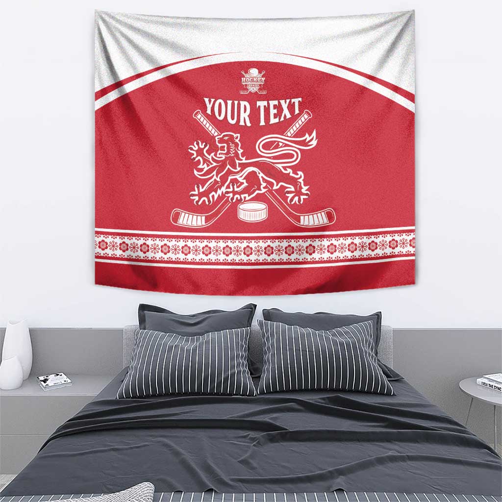 Custom Denmark Hockey Tapestry Come On Danish Lions
