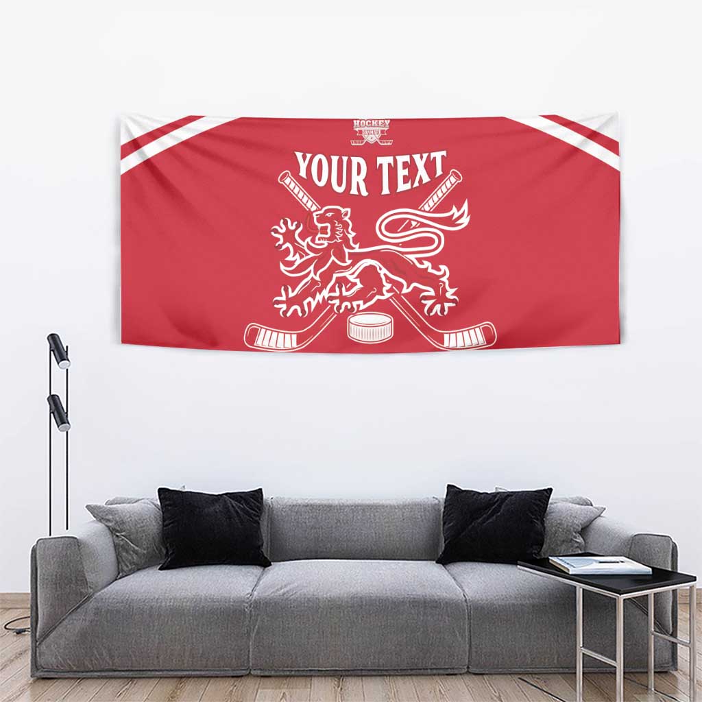 Custom Denmark Hockey Tapestry Come On Danish Lions