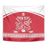 Custom Denmark Hockey Tapestry Come On Danish Lions