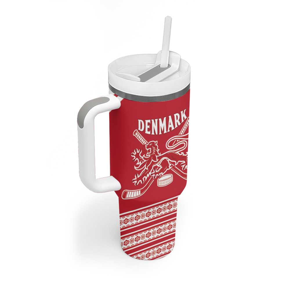 Custom Denmark Hockey Tumbler With Handle Come On Danish Lions