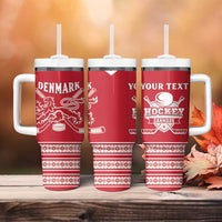 Custom Denmark Hockey Tumbler With Handle Come On Danish Lions