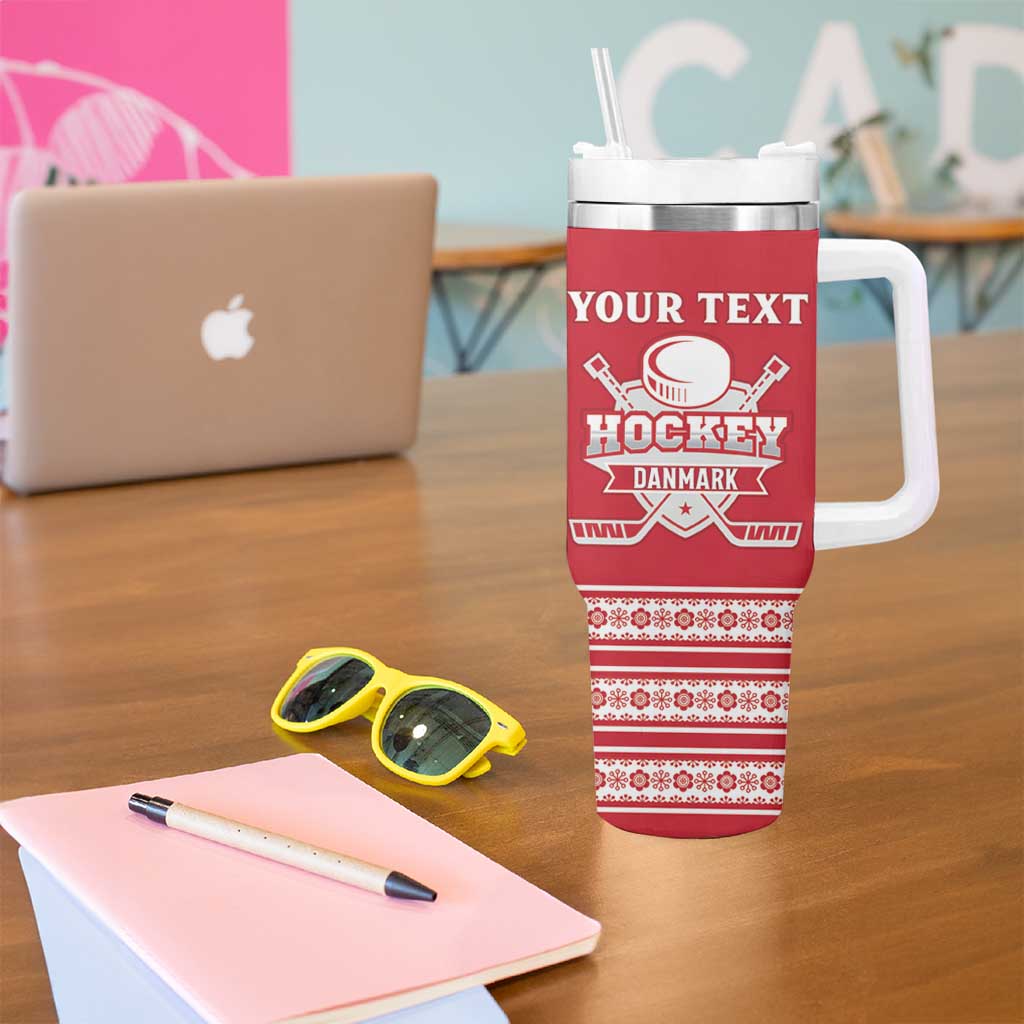 Custom Denmark Hockey Tumbler With Handle Come On Danish Lions