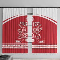 Custom Denmark Hockey Window Curtain Come On Danish Lions