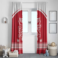 Custom Denmark Hockey Window Curtain Come On Danish Lions