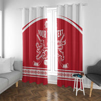Custom Denmark Hockey Window Curtain Come On Danish Lions
