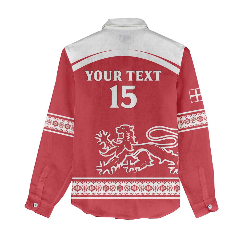 Custom Denmark Hockey Women Casual Shirt Come On Danish Lions