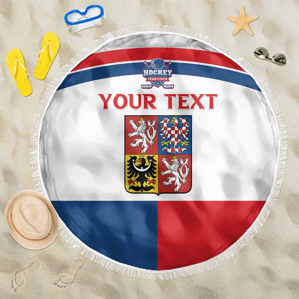 Custom Czech Hockey Beach Blanket Go Cesko