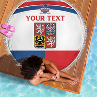 Custom Czech Hockey Beach Blanket Go Cesko