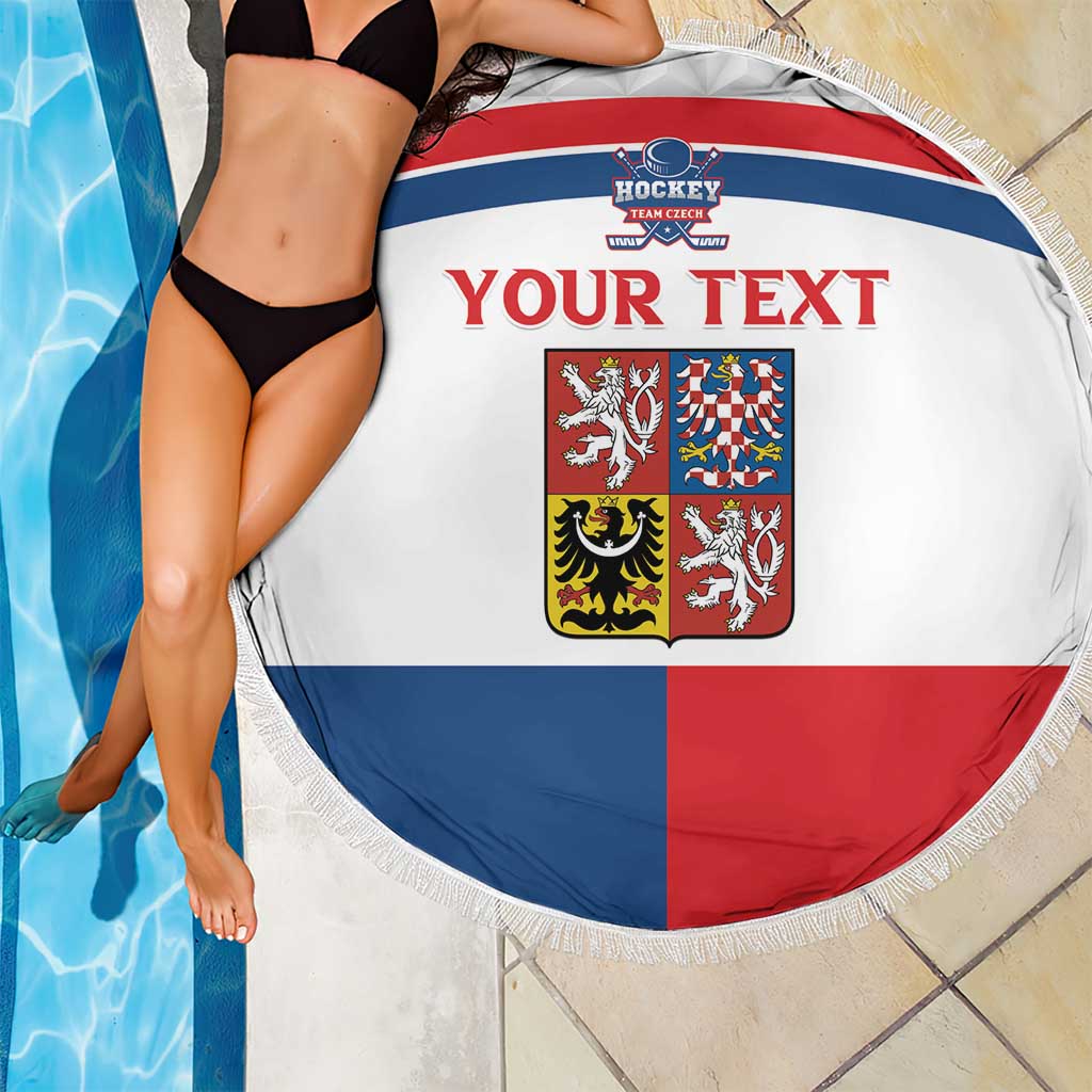 Custom Czech Hockey Beach Blanket Go Cesko