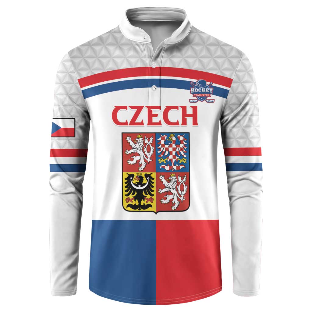 Custom Czech Hockey Button Sweatshirt Go Cesko