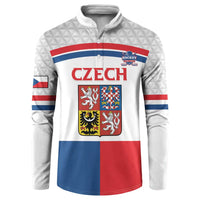 Custom Czech Hockey Button Sweatshirt Go Cesko